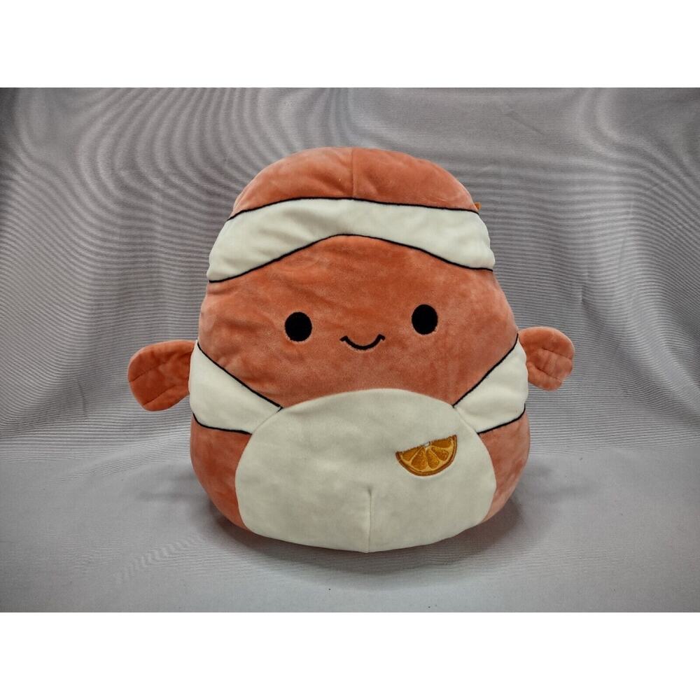 Kellytoy Squishmallow Ricky W/Orange Slice Clown Fish‎ Plush Toy Squad Rare 13"